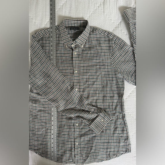 Vince Men’s Plaid Button-Down Shirt Large Long Sleeve Casual Workwear - Picture 6 of 8